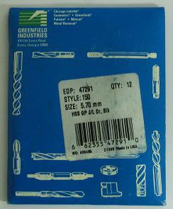 5.7mm Jobber 12per Pack - Click Image to Close