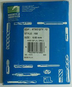 6.6mm Jobber 12per Pack - Click Image to Close